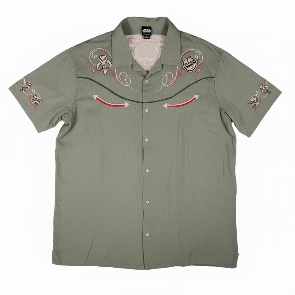 Star Wars, Boba Fett , Western Snap Up Shirt, Embroidery, Fashionable